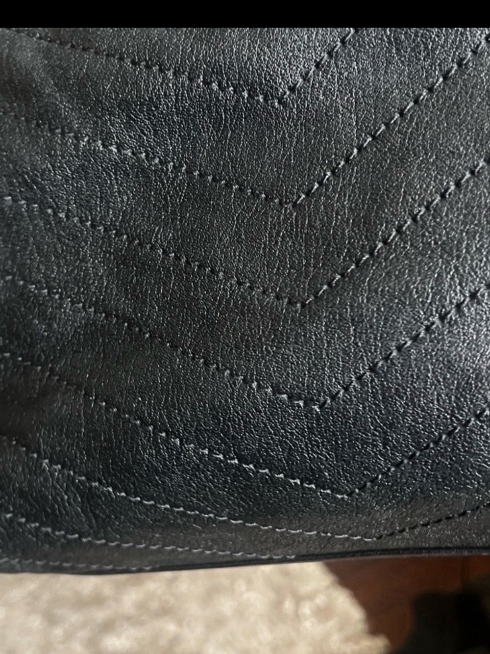 Saint Laurent Black Quilted soho Leather Shoulder Bag with YSL Monogram - Picture 8 of 15